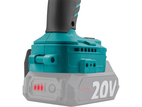 EXTOL INDUSTRIAL  akkus ütvecsavarozó, Share20V, 1/2" négyszög,szénkefe mentes, Li-ion;  AKKU és TÖLTŐ NÉLKÜL, 500 Nm