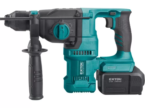 EXTOL INDUSTRIAL  akkus ütvefúró SDS Plus, Share20V, 20V, Li-ion, 1db akku, 1db töltő, 4000 mAh, 2,6J