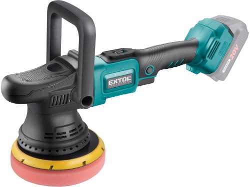 EXTOL INDUSTRIAL akkus excenteres polírozógép, Share20V, 20V, Li-ion, szénkefe nélküli motor, 150 mm, AKKU és TÖLTŐ NÉLKÜL