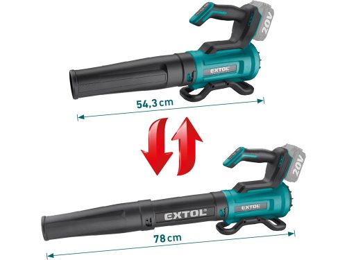 Extol Indrustrial akkus lombfúvó Share20V, 20V, Li-ion, , kefementes, AKKU és TÖLTŐ NÉLKÜL!