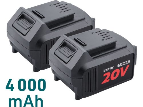 EXTOL INDUSTRIAL  akkus láncfűrészgép, Share20V, 20V, Li-ion, 400 mm, AKKU és TÖLTŐ NÉLKÜL