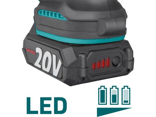 EXTOL INDUSTRIAL  akkus láncfűrészgép egykezes, Share20V, 20V, Li-ion, 180 mm