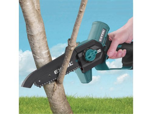 EXTOL INDUSTRIAL  akkus láncfűrészgép egykezes, Share20V, 20V, Li-ion, KEFEMENTES, 180 mm, AKKU és TÖLTŐ NÉLKÜL!