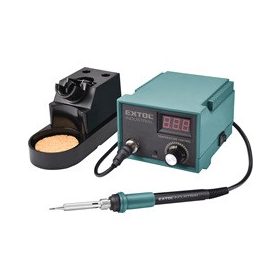   EXTOL INDUSTRIAL forrasztó állomás, 70W, 200-450°C, elektronikusan szabályozott, 2 heggyel