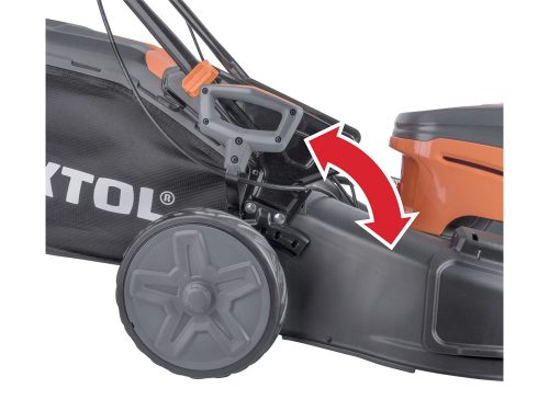 EXTOL INDUSTRIAL akkus fűnyírógép, önjáró, szénkefementes, 60V (1600W),  AKKU és TÖLTŐ NÉLKÜL!