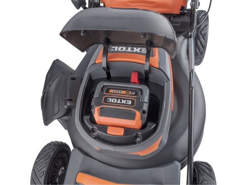 EXTOL INDUSTRIAL akkus fűnyírógép, önjáró, szénkefementes, 60V (1600W),  AKKU és TÖLTŐ NÉLKÜL!