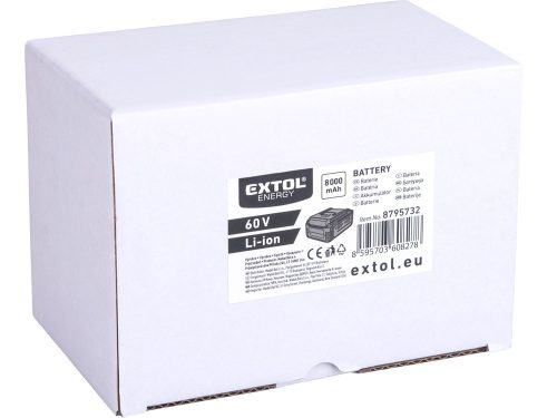 EXTOL INDUSTRIAL tartalék akku 60V, Li-ion, 8Ah
