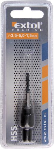 EXTOL PREMIUM fafúró süllyesztővel (konfirmátor csavar előfúró), 7 mm, 5 mm fúróhoz, HSS