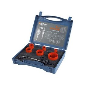   EXTOL PREMIUM körkivágó klt., HSS Bi-metál, 9db-os, 19-22-29-38-44-57mm