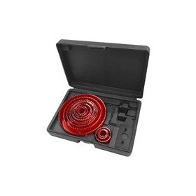   EXTOL PREMIUM körkivágó klt., 17 db-os, (19-22-25-32-38-44-51- 60-67-73-82-102-127mm) műanyag, fa, gipszkarton