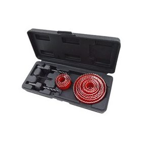   EXTOL PREMIUM körkivágó klt., 15 db-os,(19-22-29-32-36-38-44-51-58-64-76mm) műanyag, fa, gipszkarton