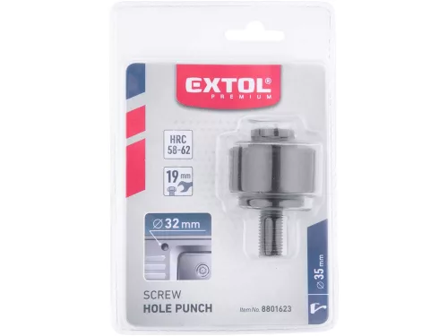 EXTOL PREMIUM körkivágó csaptelepekhez (csavaros lemezlyukasztó / stancoló); 32 mm