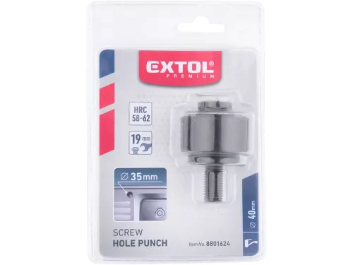 EXTOL PREMIUM körkivágó csaptelepekhez (csavaros lemezlyukasztó / stancoló); 35 mm