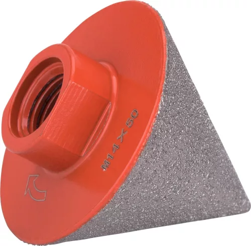 EXTOL PREMIUM lyukmaró, kúpos (lyuktágító/lyukfúró/furat csiszoló) csempére, gyémánt bevonat; 50mm × M14, sarokcsiszolóra