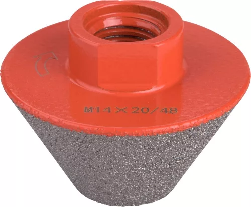 EXTOL PREMIUM lyukmaró, csonkakúp (lyuktágító/lyukfúró/furat csiszoló) csempére, gyémánt bevonat; 48mm × M14, sarokcsiszolóra