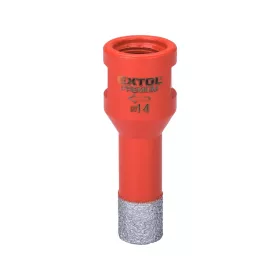   EXTOL PREMIUM körkivágó csempére, gyémánt vágóél; 16mm × M14, sarokcsiszolóba fogható
