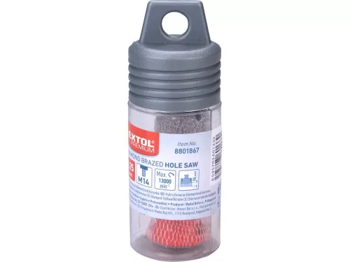 EXTOL PREMIUM körkivágó csempére, gyémánt vágóél; 25mm × M14, sarokcsiszolóba fogható