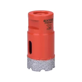   EXTOL PREMIUM körkivágó csempére, gyémánt vágóél; 30mm × M14, sarokcsiszolóba fogható