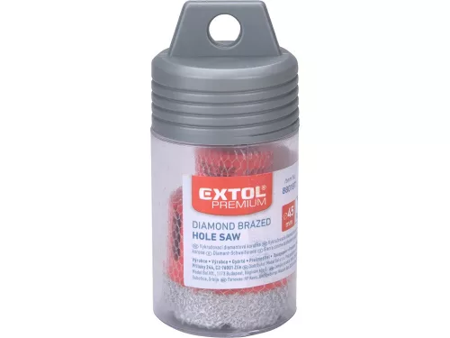 EXTOL PREMIUM körkivágó csempére, gyémánt vágóél; 45mm × M14, sarokcsiszolóba fogható