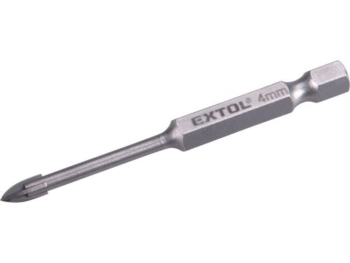 EXTOL PREMIUM fúró üvegre, kerámiára és csempére, keményfém lapkás; 4×70mm, 1/4" hatszög befogás