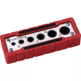   EXTOL PREMIUM fúróvezető sablon (fúrósablon) fúrószárakhoz, 6 méret: 2-12 mm