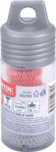 EXTOL PREMIUM körkivágó csempére, gyémánt vágóél; 35mm × M14, sarokcsiszolóba fogható