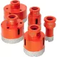 EXTOL PREMIUM körkivágó csempére klt. 5 db, gyémánt vágóél; 20-68mm × M14, sarokcsiszolóba fogható