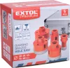 EXTOL PREMIUM körkivágó csempére klt. 5 db, gyémánt vágóél; 20-68mm × M14, sarokcsiszolóba fogható