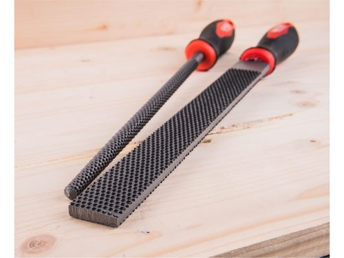 EXTOL PREMIUM  ráspoly 250mm lapos, C45 acél, vágat 2, finom, TPR gumis műanyag nyél