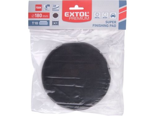EXTOL PREMIUM polírkorong, finiselő,  T10, 180×30mm; szürke, tépőzáras