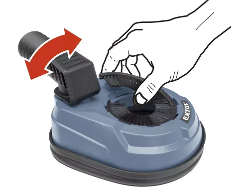 EXTOL PREMIUM porelszívó adapter (porgyüjtő) fúrógéphez