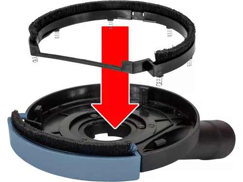 EXTOL PREMIUM porelszívó adapter (feltét) sarokcsiszolóhoz, csiszoláshoz