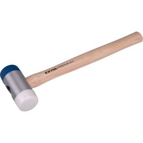   EXTOL PREMIUM  gumikalapács (illesztő kalapács) fa nyéllel, cserélhető gumi fejek; 40 mm, 32 cm