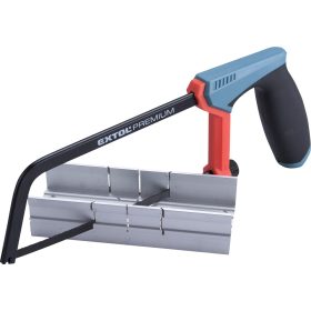   EXTOL PREMIUM  fémfűrész; 150mm, acél váz, ABS/TPR gumis markolat ALU gérvágó ládával