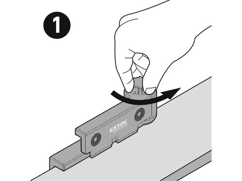 EXTOL PREMIUM gérvágó vezető, műanyag, állítható szög, mágneses