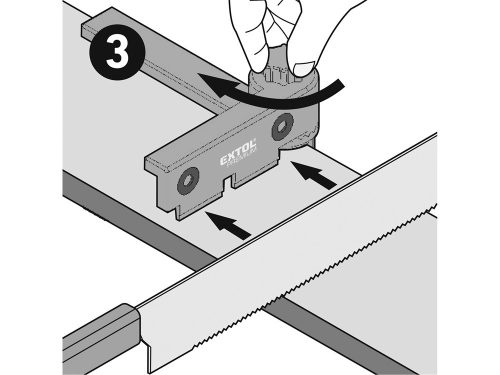 EXTOL PREMIUM gérvágó vezető, műanyag, állítható szög, mágneses