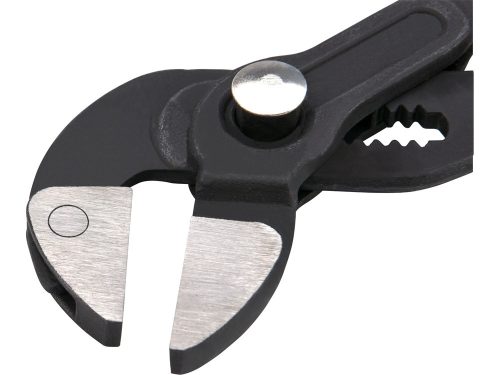 EXTOL PREMIUM  vízpumpafogó, 250mm, egyenes pofák, CrV50, max nyitás 36 mm, TPR nyél, akasztós papír szerszámtartó