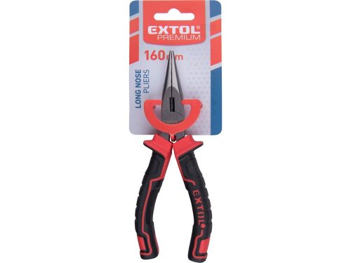 EXTOL PREMIUM  rádiós fogó; 160mm, duál  vörös/fekete, TPR nyél, akasztós szerszámtartó