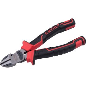   EXTOL PREMIUM  oldalcsípő fogó, 190mm, duál vörös/fekete TPR nyél, 20% extra erőkifejtés, akasztós szerszámtartó