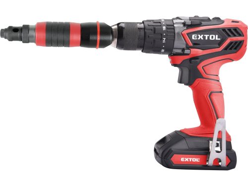 EXTOL PREMIUM  adapter klt. fúrógéphez, popszegecsekhez, 2,4-3,2-4,0-4,8 mm-es szegecsekhez; 1/4" hatszög befogás