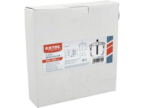 EXTOL PREMIUM  csapágylehúzó, 2 karmú, CV., kovácsolt; 250×205mm (átmérő×hossz)