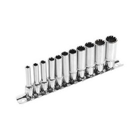   EXTOL PREMIUM hosszított Multi Lock dugófej klt. ; 1/4", 11db; 4, 5, 5.5, 6, 7, 8, 9, 10, 11, 12, 13mm