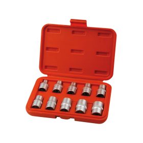   EXTOL PREMIUM  bitdugófej klt. belső, 10db, TORX,  1/2"×38mm (E8-10-11-12-14-16-18-20-22-24), CrV/S2
