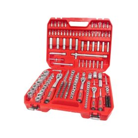   EXTOL PREMIUM  dugókulcs klt., CV., racsnis 45fog ; 1/4", 3/8" és 1/2", 172db, műanyag koffer