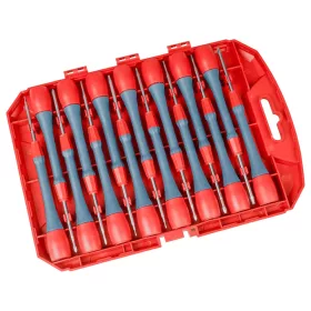   EXTOL PREMIUM órás csavarhúzó készlet 15 db S2 acél mágneses, 135 mm hosszúság, lapos, PH, HEX és TORX, műanyag doboz