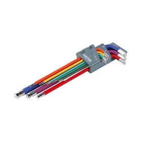   EXTOL PREMIUM imbuszkulcs klt., 9db, extra hosszú; gömbfej, 1,5-10mm