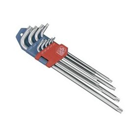 EXTOL PREMIUM torx kulcs klt. 9db, extra hosszú; T10-T50