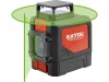 EXTOL PREMIUM  automatikus lézeres vízszintező, ZÖLD, 1D1V (1×360°+1V) pontosság: 0,3mm/1m, 1/4" menet