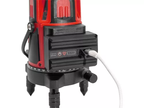 EXTOL PREMIUM  automatikus lézeres vízszintező, ZÖLD, 1H4V6D (1 horizontális+ 4 vertikális+ 6 pont) pontosság:0,3 mm/1m, 5/8"