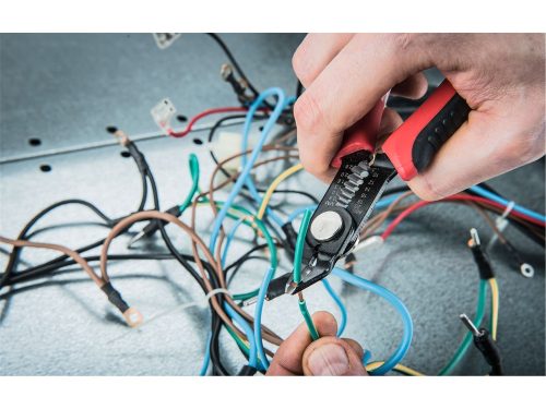 EXTOL PREMIUM  műszerész oldalcsípő- és vezeték csupaszító (blankoló) fogó, 150 mm